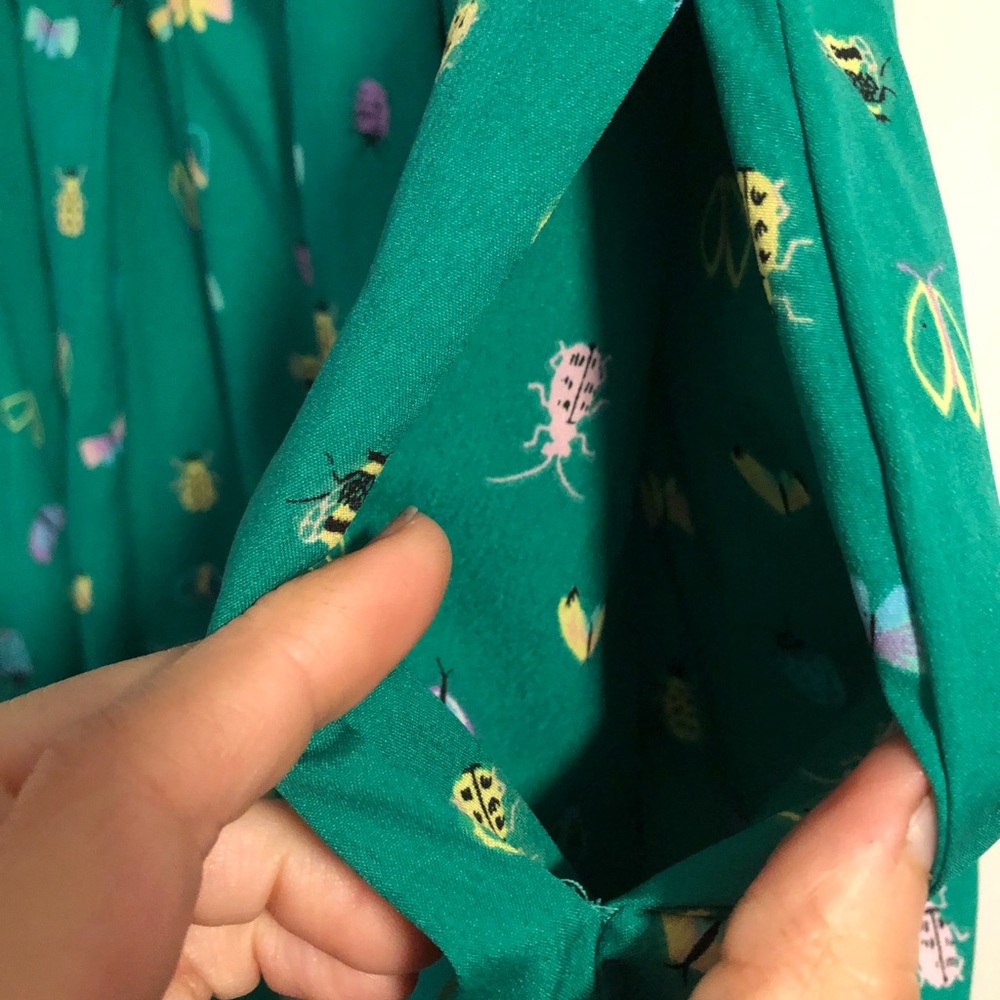 Green Floral Print Women’s Dress - Picture 5 of 10